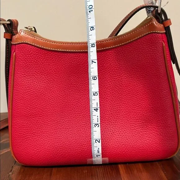 Dooney & Bourke Pebble Leather Presley Crossbody Red - Picture 7 of 15